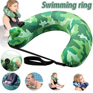 Life Vest Buoy Swim Belt Portable Uppblåsbar simning Ring Pool Multifunktionell flottör Travelkudd Vattenssporter för poolstrandtillbehör/40 T221214