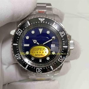 2 Style N Factory 904L Steel Cal 3135 Watch Men's 44mm 126660 Black Blue Dial Ceramic Bezel Dive 116660 Bracelet Perpetual No286i