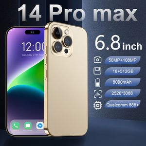 2022 New 14promax 13 Million Pixels 6.8-Inch Large Screen Cross-Border Smartphone 3 64G Foreign Trade Popular Style