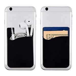 Card Holders 1pc Silicone Cellphone Back Cover Bag Mobile Phone Pocket Nonslip Cell Sticker Credit ID Holder Case