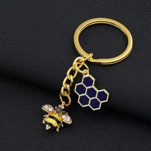 Little Bee Combination Keychain Personalized Simple Cartoon Key Ring Pendant Small Gift