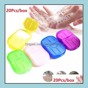 Handmade Soap Factory Price 5000Lots Disposable Boxed Paper Portable Aromatherapy Hand Wash Bath Travel Mini Box Base Bathroom Drop Oth7O