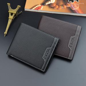 Portfele moda mężczyźni Wysokiej jakości torebki skórzane PU Męskie uchwyty na torebkę biznesową Multi-Card Holders Składana przenośna męska torba na pieniądze