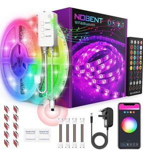 LED şeritler ışıklar 10m Alexa - Nobt Smart Uyumlu RGB ile uyumlu LED Strip Işık Yatak Odası Masası Mutfak Partisi TV Ev Dekor