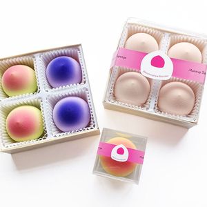 4pcs/set şeftali kozmetik puf kawaii makyaj araçları süper toz puf kar -görünümü ayar toz puf sünger