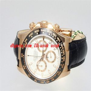 Fabriksleverantör Luxury Wristwatch Ceramic 116515 White Dial rostfritt stål Bezel Automatiska herrarna Herrklockor320w