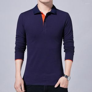 Men's T Shirts Long Sleeve Mens 2022 Spring Autumn Korean Casual Slim Cotton POLO Shirt For Men Clothing Large Size 5XL