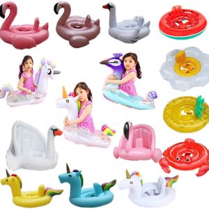 Life Vest Buoy 21 Stil Uppblåsbar cirkel Baby Flamingo Float Swimming Ring Uppblåsbar enhörning Pool Float Child Seat Air Madrasse Water Toys T221214