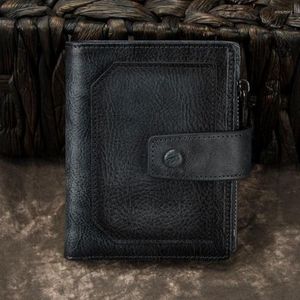 Brieftaschen Qualität Marke Brieftasche Männer Leder Geldbörse Kurze Männliche Kupplung Vintage Herren Geld Tasche Karte