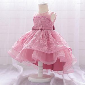 Flickaklänningar Baby Dress Born Princess Clothing For Kids First 1st Year Födelsedag Infant Party Tutu Toddler Dopande barnkläder