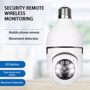 Câmera de lâmpada A6 200W HD 1080p Visão noturna Detecção de movimento ao ar livre Monitor de segurança de rede interna IP Câmeras IP