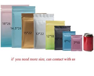 Múltiplas cores Zip Mylar Saco de alimentos Sacos de alumínio de armazenamento de alimentos bolsas de embalagem de plástico bolsas à prova de cheiro