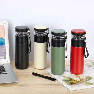 Paslanmaz Çelik Termos Şişe Çay Su Şişesi Taşlanabilir Su Şişesi Çay Infuser 500ml Yetişkin Çay Termos SS1214