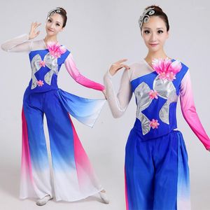 Stage Wear Chinese Folk Dance Costumes Yangge Clothing Classical Performance Square Drum Fan Modern