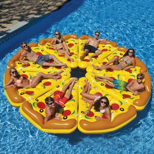 Life Vest Buoy Giant 180cm Inflatable Pizza Slice Pool Floats Swimming Ring Floating Row For Childen Adults Water Toys Mattress Sea Party T221214