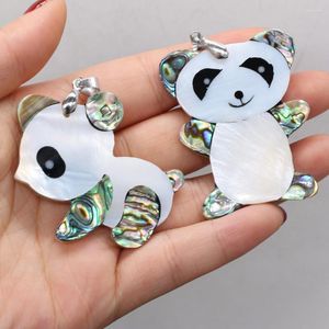 Colares pendentes naturais brancos abalone panda artesanato artesanal DIY colar de festas simples acessórios de jóias