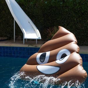 Life Vest Buoy 1.4/1.7m Giant Funny Shit Pool Float POOP Brown Shit Inflatable Pool Mattress Swimming Ring Adult Water Fun Toy Air Bed Lifebuoy T221214