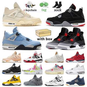 2023 With Box Newest Jumpman 4 4s Men Women Basketball Shoes Shimmer Sneakers University Blue FIBA Sail DIY Cactus Jack Lemon Venom Trainers