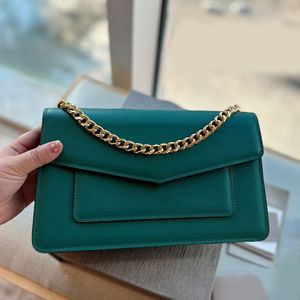 Flap Crossbody Bag Women Plain Handbags Purse Removable Strap Snap Fastener Chain Decoration Genuine Leather Snakehead Shoulder Bags Plain Clutch Wallets