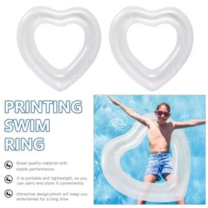 Life Vest Buoy Heart Shaped Swimming Ring Pool Float Inflatable Loungers Summer Beach Circle T221214