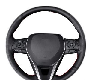 Dostosowywana okładka kierownicy Skórzana warkocz do Toyota RAV4 AX50 Corolla G12 Axio Altis Camry XV70 Avalon 2019 2020 2021