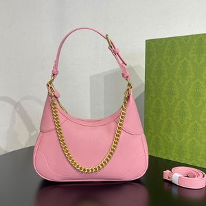 New Chain Armpit Bag Unisex Handbag Purse Genuine Leather Hobo Bags Shoulder Back Handbags Classic Letter Fashion Zipper Pocket 6 Colors