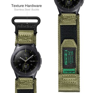 Sehen Sie Bands Nylon Sport f￼r Galaxy Watch 4 40 mm 44 mm/Samsung aktiv 2 Uhrenb￤nder 40 mm 44 mm/Uhr 4 Rugged 42mm 46mm/Uhr 3 41 mm 20mm 20 gr￼n T221213