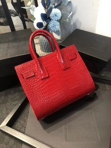 Designer nano sac de jour väskor krokodil korn baby i krokodil mode väska kvinnor lyx äkta matt läder handväska tote