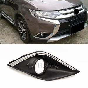 Chrome Mgle Light Covers dla Mitsubishi Outlander 2016-2019 Lamp Bezel Cover Hood Frame Grill