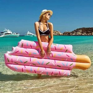 Life Vest Buoy Giant Ice Cream Uppblåsbar madrass Toys Pool Float Swimming Ring For Adult Beach Floating Bed Row Tube Party Air Madrass Mat T221214