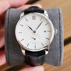 Mens Watch Men's Watch and Women's Leisure Sports Small Second Hand Quartz Waterproof Leather Strap Fashion Watch