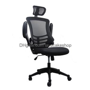 Móveis comerciais Us Stock Modern Highback Mesh Executive Office Presidente com apoio de cabeça e armas preto A35 Drop Deld Home Gard Gard Dhrzk