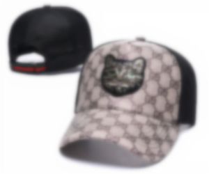 مصمم جديد للرجال قبعات البيسبول امرأة العلامة التجارية Tiger Head Haps Bee Snake Progered Bone Men Women Casquette Sun Hat Gorras Sports Mesh Trucker Cap P-8