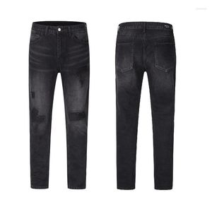 Jeans maschile 2023ss high street dritte tube poliestere lavati pantaloni da uomo e donna