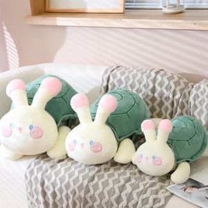 Big Size40/55/60cm Tortoise Rabbit Plush Pillow Toy för barn eller flickas gåvor mjuka fyllda avtagbara turtlerabbiter Plushie TT1214
