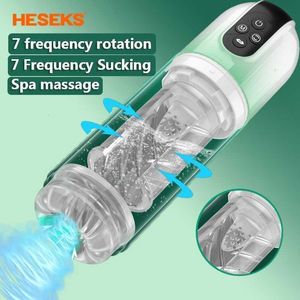 Sexspielzeug Massagegerät HESEKS Automatischer Masturbator Saugen Drehen Vakuumpumpe Penis Wasserspielzeug Vagians Für Männer Masturbationschale