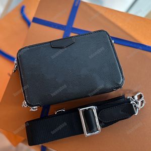 Mini Flap Crossbody Moda Borse a tracolla Uomo Viaggi Vintage Donna Shopping Portafogli Borse in pelle PU Nero Grande capacità Cerniera unisex all'ingrosso