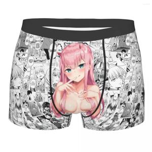 Underpante Darling in the Franxx Zero Duas shorts boxer para Homme 3D Impresso Male Anime Girl Roupia calcinha