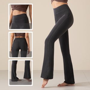 LL-K5051 Pantaloni da yoga da donna Completi da treno Pantaloni a vita alta Sollevare i fianchi Aderente Excerise Sport Palestra Corsa Pantalone lungo a zampa Vita elastica