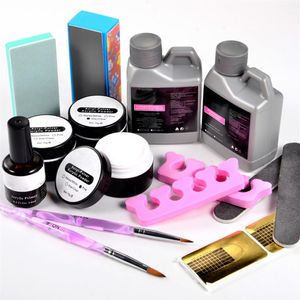 13 I 1 Crystal Acrylic Powder Set Milling Cutters Nail Extension Liquid Primer Brush Full Kit Buffing Pen For Manicure Gel Polish256w