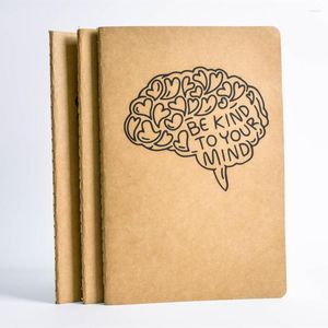 Creative Notebook A5 Link Blank Paper Eye Protection Black Print Brain Lovely Note Books Journal Student Teacher Office Planner