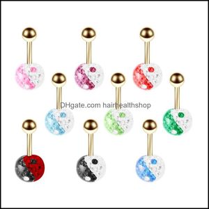 Body Arts Piercing Jewelry Flyjewelled Belly Button Rings Navel Bars For Women and Girls Drop Delivery Health Beauty Tattoos Art Dhbah