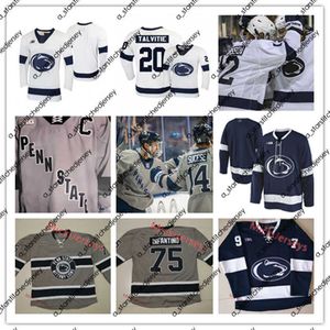 Хоккей в колледже носит 2022 г. NCAA Frozen Four Penn State Nittany Lions Hockey Jersey 2 Cole Hults 25 Кейси Бэйли 17 Эван Барратт 11 Тревор Гамильтон 24 Винс Педри