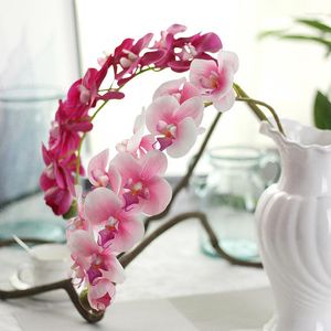 Dekorative Blumen Mode Orchideen Künstliche hochwertige Hochzeit Phalaenopsis Seidenblumen für die Dekoration