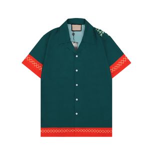 Masowe kręgielni Hawajs Designer Men Casual Shirts Summer Beach Kolorowe nadrukowane koszule z krótkim rękawem