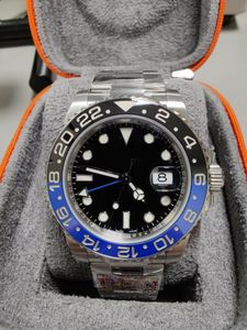 Чистый M126710 Роскошные часы Greenwich II Inter Circle Gmt Gmt Black and Blue Circle 40 мм 3285 Механическое движение 904L Стальное 72-часовое хранение кинетической энергии