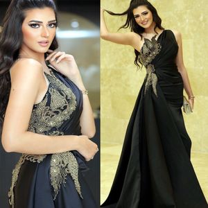 2023 Arabic Aso ebi Black Romaid Promply Pr -Pr -выпускные платья с бисером вечерние формальные вечеринка второй прием к дню рождения платье платья ZJ443