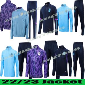 2022 Argentinien TRAININGSANZUG Fußballtrikot Trainingsjacke Fußballtrikot MARADONA DI MARIA J.ALVAREZ 22 23 Herren Kinder Sets Uniformen