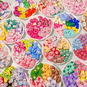 10pcs/set Resin Candy Charms Art Toys Blessing Bag Accessories DIY SLIME Filling Cream Gel Mobile Phone Shell Fruit Charm 1184