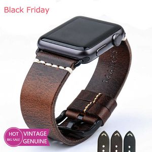 Watch Bands Leather Wathcband for Apple Watch Straps 49mm 44mm 45 mm 40mm 42mm 41mm 38mm Series 8 7 6 5 4 3 Vintage Leather Watch Bands T221213